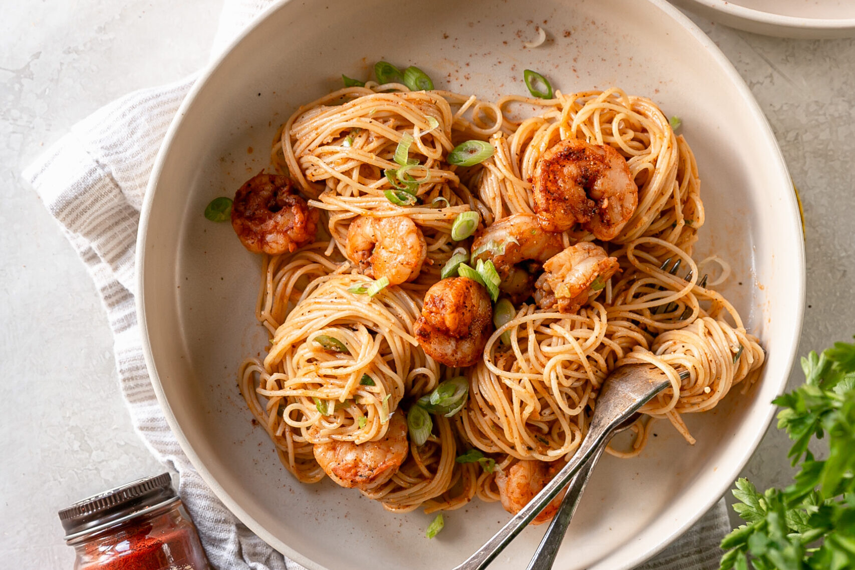 Spicy Shrimp Remoulade with Angel Hair Pasta - Spice Islands