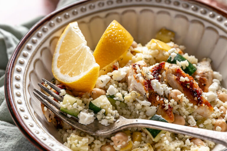 Couscous with Summer Squash, Chicken and Feta Spice Islands