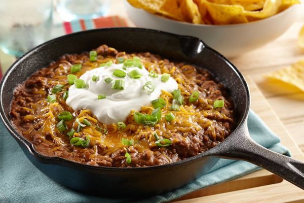 Mexican Skillet with Quick Tamale Dumplings