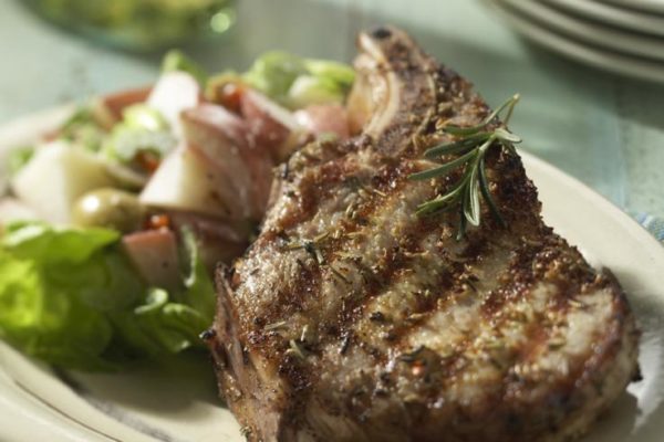 Pork Chops with Fennel and Rosemary