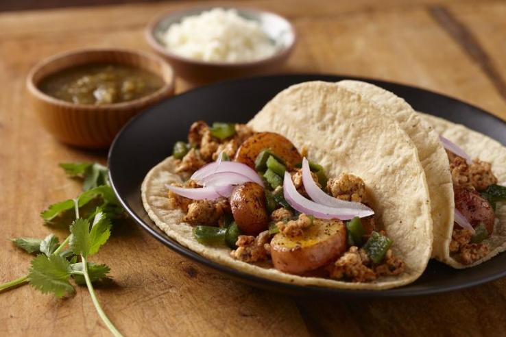 Potato & Poblano Turkey Tacos - Spice Islands