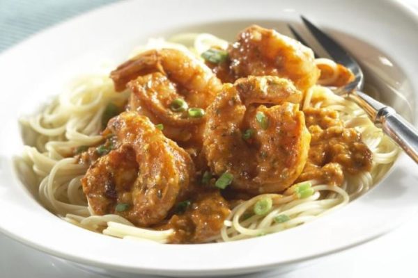 Spicy Shrimp Remoulade with Angel Hair Pasta